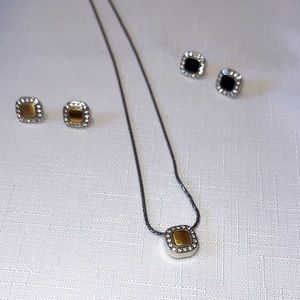 Brighton reversible necklace and earrings
